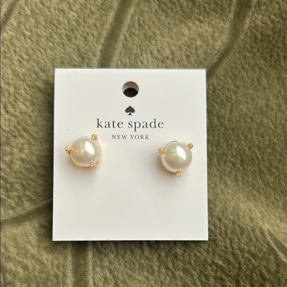 Kate Spade Gold and Pearl Earrings
